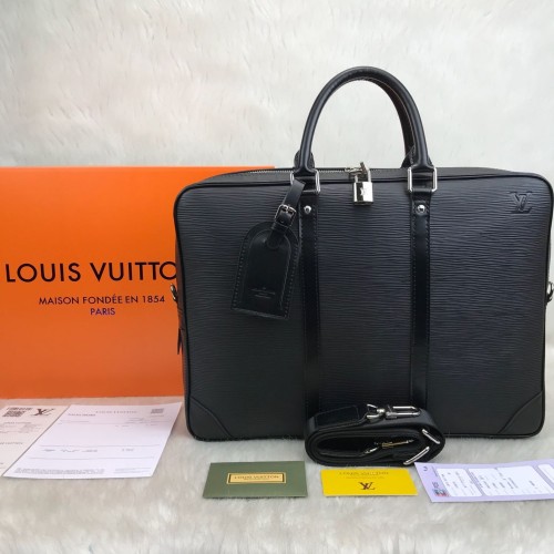 LOUİS VUİTTONPORTE VOYAGE EPİ %HAKİKİ VEJİTAL DERİ EVRAK VE LAPTOP ÇANTASI