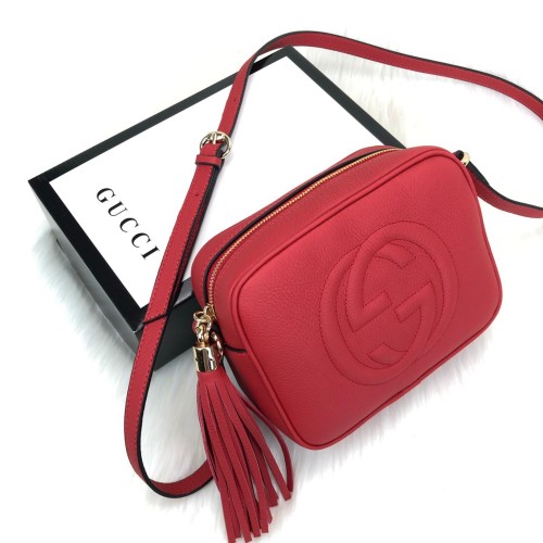  GUCCI SOHO  DİSCO BAG %HAKIKI DERI KIRMIZI