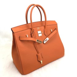 HERMES BİRKİN BAG %100 HAKİKİ DERİ TURUNCU